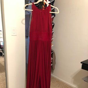 Cherry Red Full Length Maxi Gown